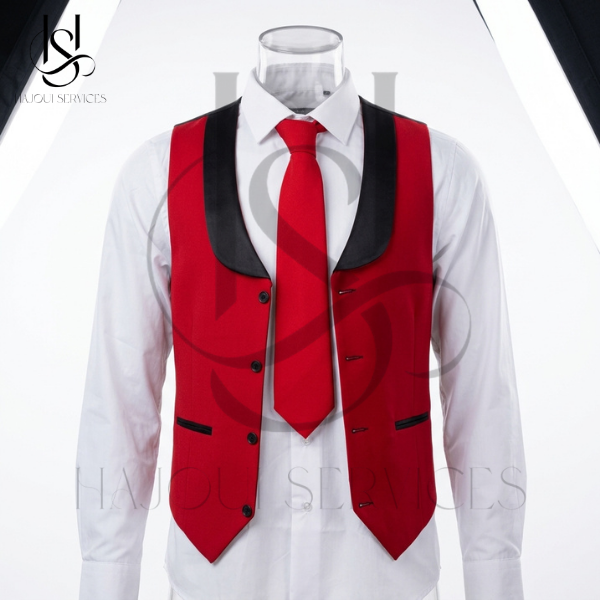 Ensemble Gilet Col Châle & Chemise